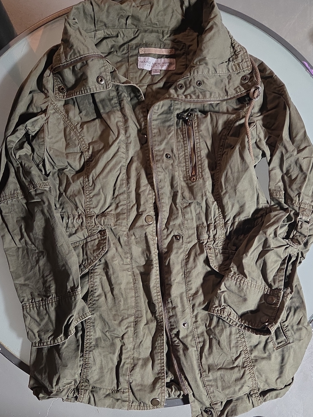 Marc New York Olive Green Military-Style Field Jacket